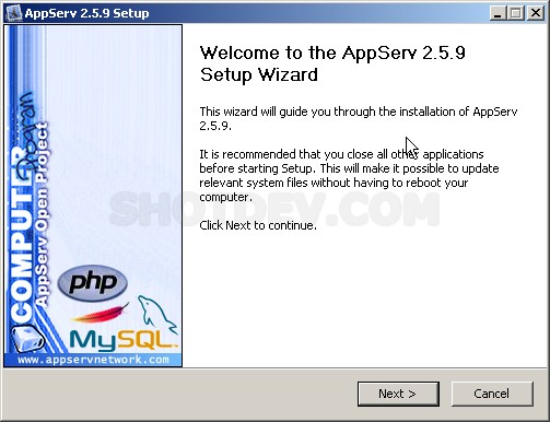 Install PHP,Apache,MySQL (With Appserv)