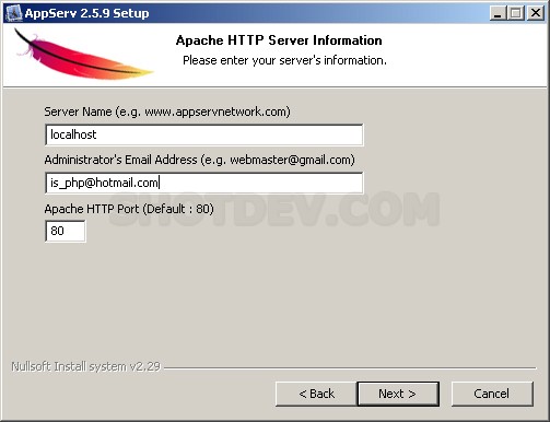 Install PHP,Apache,MySQL (With Appserv)
