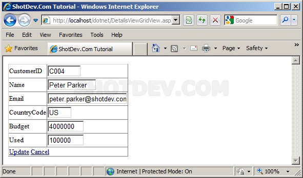 ASP.NET(vb.net) & DetailsView - GridView Control - Visual Studio 2005,2008,2010 (Fx 2.0,3.5,4.0)