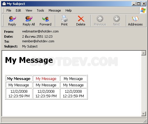 ASP.NET(vb.net) & Send Email HTML Format