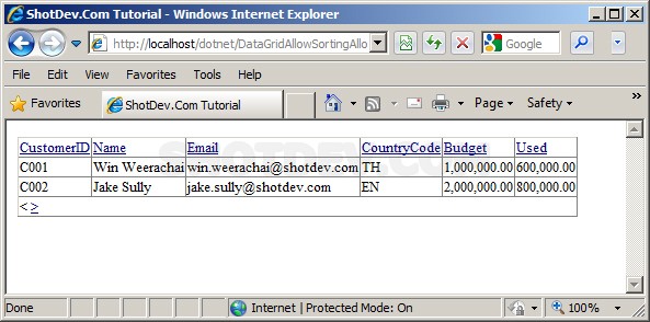 ASP.NET(vb.net) & DataGrid - AllowSorting and AllowPaging/Pagination